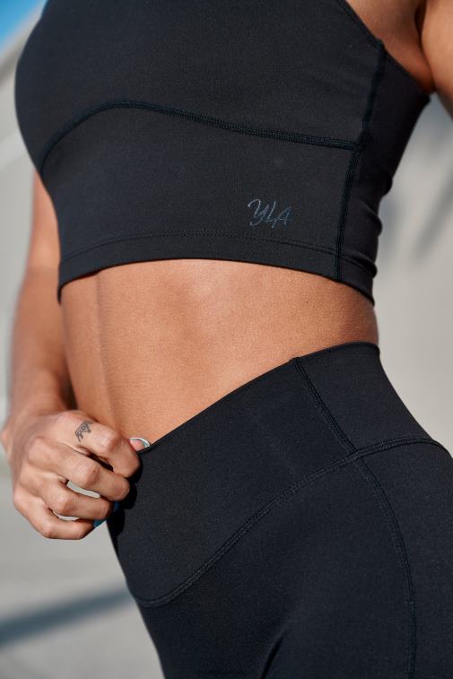 femmes Dahlia noir soutien-gorge de sport w309 YoungLA vêtements A004FL1003