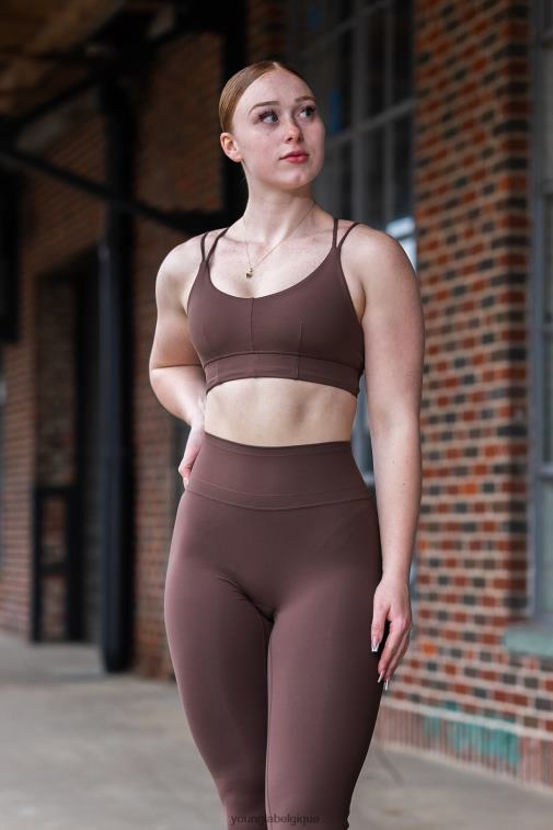 femmes chocolat au lait w319 - soutien-gorge de sport asanas YoungLA vêtements A004FL1019