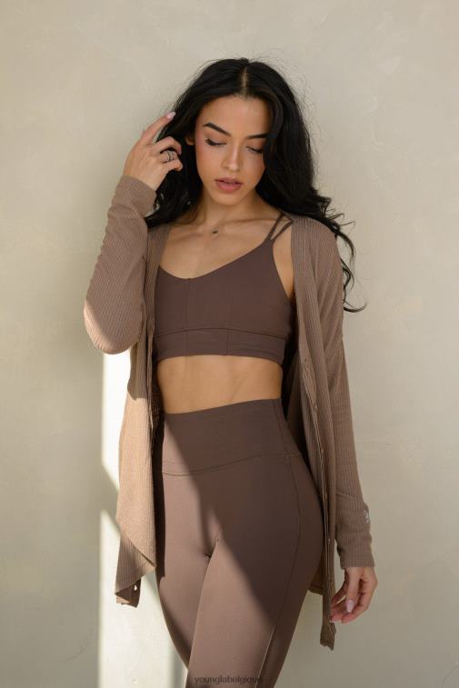 femmes chocolat au lait w319 - soutien-gorge de sport asanas YoungLA vêtements A004FL1019