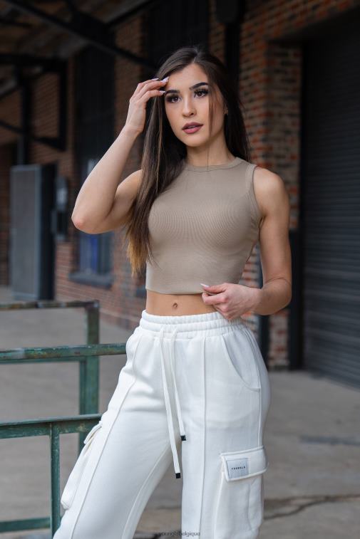 femmes amande grillée w314 - débardeur flexrib YoungLA vêtements A004FL1061