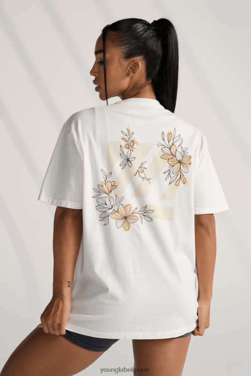femmes baie en sourdine t-shirt surdimensionné bloc w424 YoungLA vêtements A004FL1083