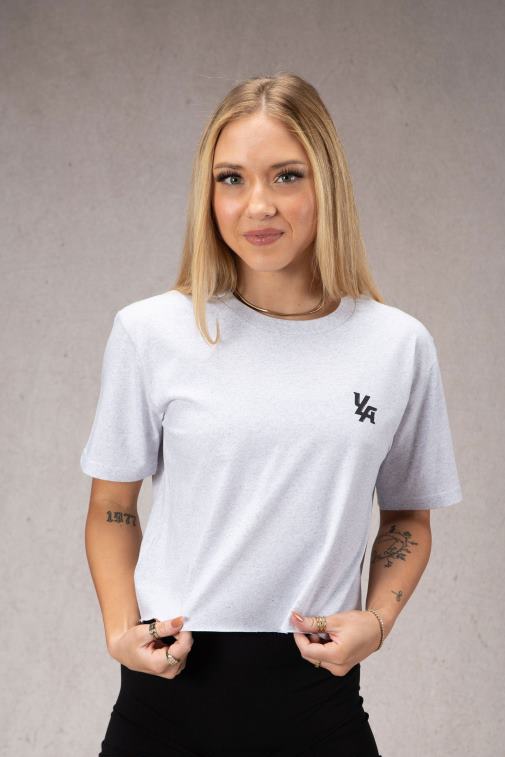 femmes blanc chiné w421 t-shirt surdimensionné trippant YoungLA vêtements A004FL1079