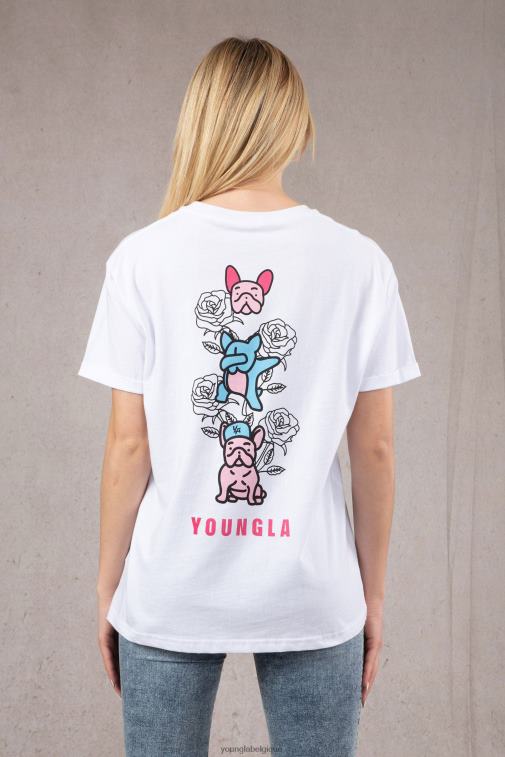 femmes blanc w417 t-shirt surdimensionné iggy YoungLA vêtements A004FL1059