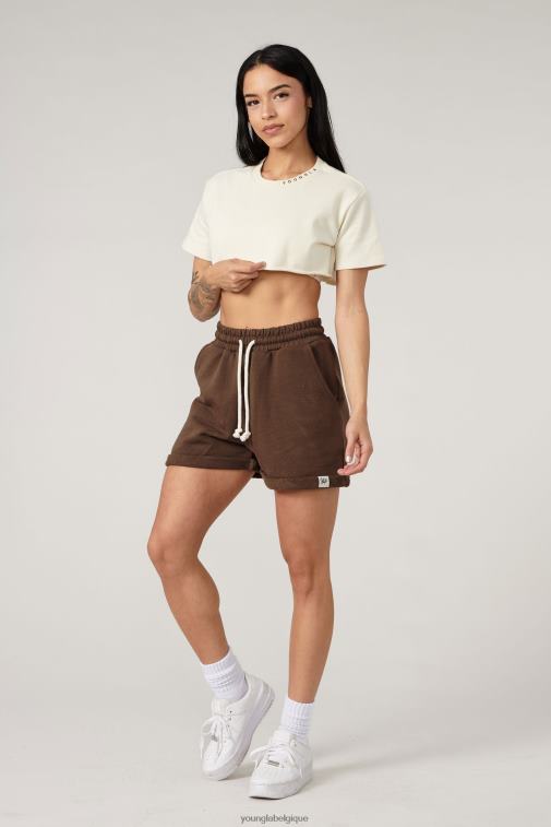 femmes forêt verte t-shirt super court w407 YoungLA vêtements A004FL1033