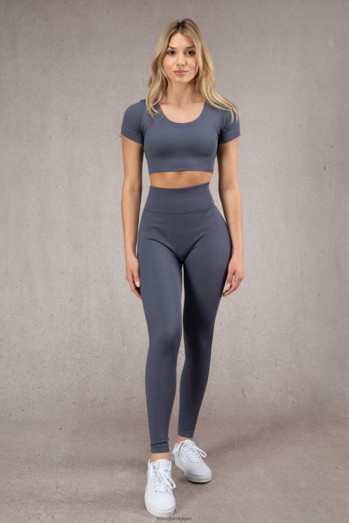 femmes gris odyssée w405 confiance manches courtes YoungLA vêtements A004FL1072
