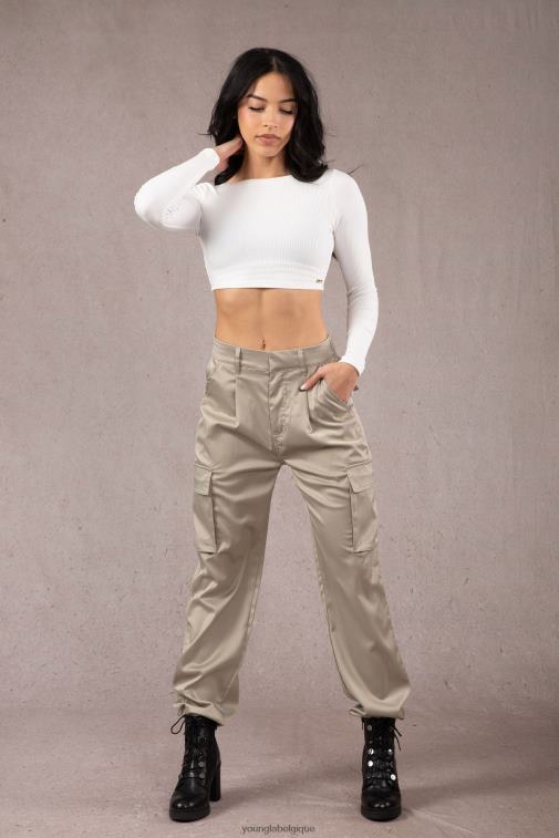 femmes lait de coco w419 grâce - haut court YoungLA vêtements A004FL1047