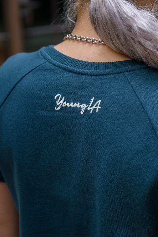 femmes noir w411 t-shirt court raglan YoungLA vêtements A004FL1054