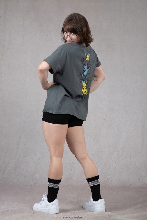 femmes noir w417 t-shirt surdimensionné iggy YoungLA vêtements A004FL1058