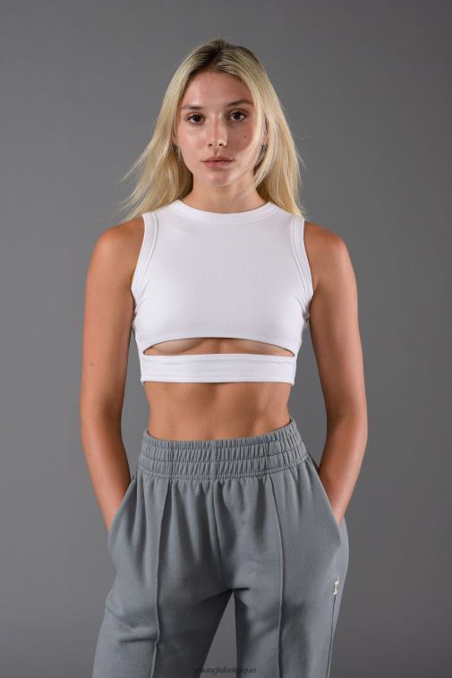 femmes taupe clair débardeur à ceinture w302 YoungLA vêtements A004FL1041
