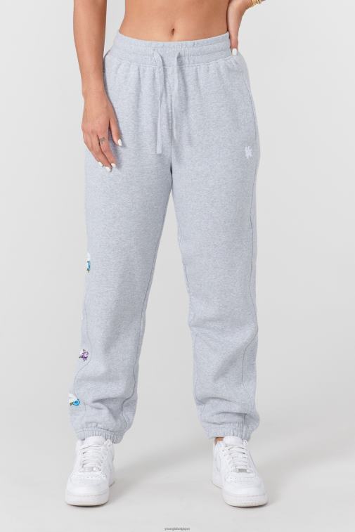 femmes ardoise w203 jogging fleuri d\'hiver YoungLA vêtements A004FL1117