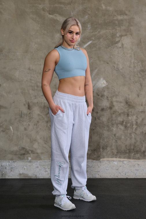 femmes blanc chiné w202 script joggers 2.0 YoungLA vêtements A004FL1132