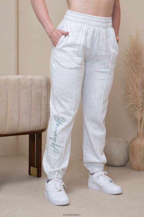 femmes blanc chiné w202 script joggers 2.0 YoungLA vêtements A004FL1132