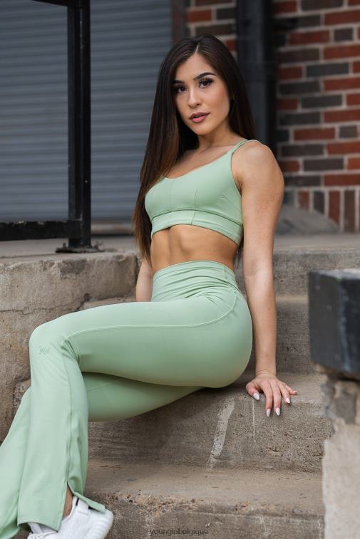 femmes chocolat au lait w213 - legging évasé asana YoungLA vêtements A004FL1158