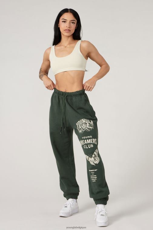 femmes forêt verte w211 pantalon de jogging rêveur YoungLA vêtements A004FL1123