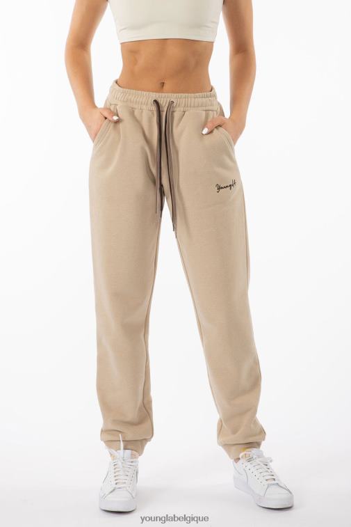 femmes rose poussiéreux w207 - jogger à trois cordes YoungLA vêtements A004FL1135