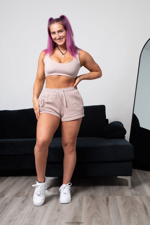 femmes mauve poussiéreux w101 - short de tous les jours YoungLA vêtements A004FL1106