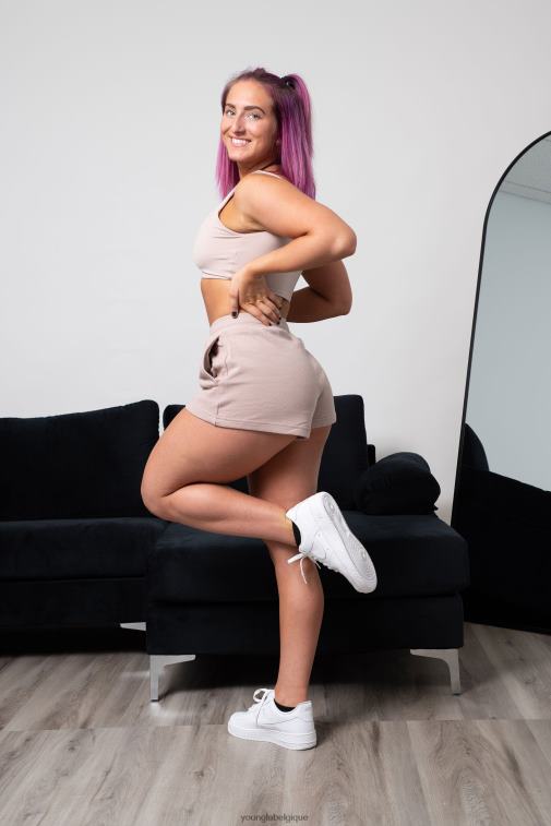 femmes mauve poussiéreux w101 - short de tous les jours YoungLA vêtements A004FL1106
