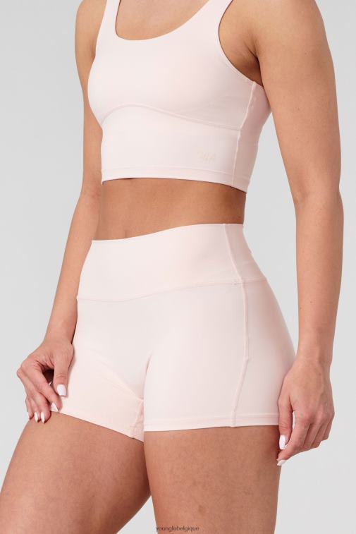 femmes rose lotus w110 niveau haut short de motard 3" YoungLA vêtements A004FL1115