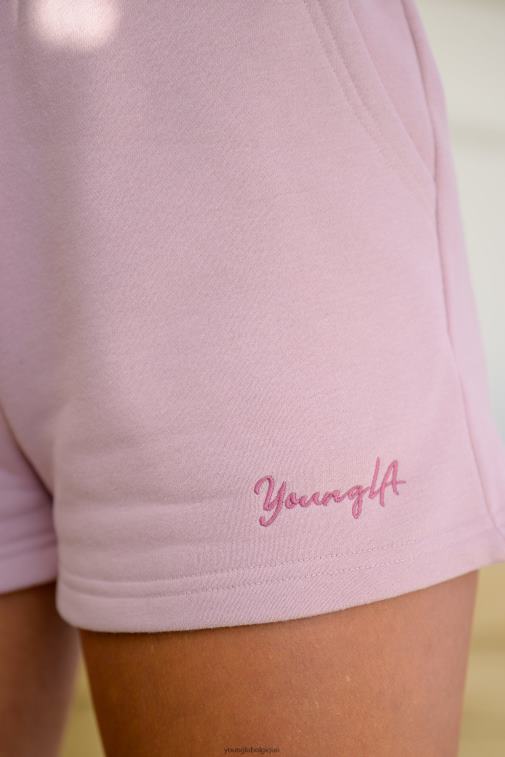 femmes rose poussiéreux w107 short à trois cordes YoungLA vêtements A004FL1088