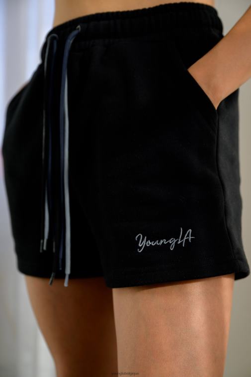 femmes rose poussiéreux w107 short à trois cordes YoungLA vêtements A004FL1088