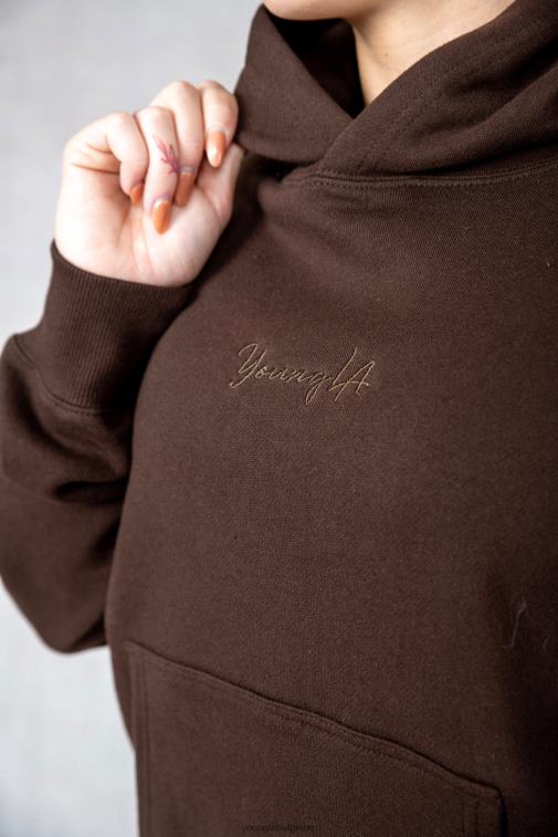 femmes ardoise w502 sweat à capuche de base YoungLA vêtements A004FL1189