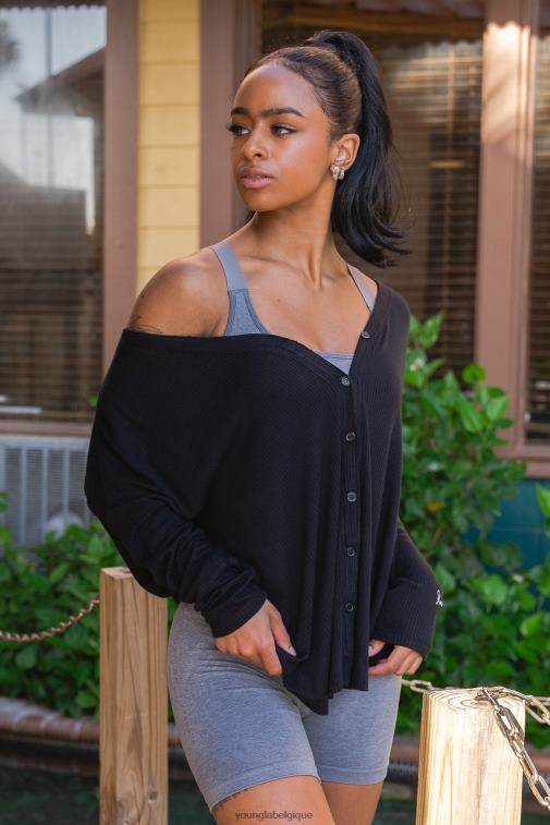 femmes crème vanille cardigan café w415 YoungLA vêtements A004FL1195