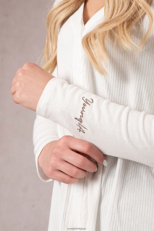 femmes crème vanille cardigan café w415 YoungLA vêtements A004FL1195