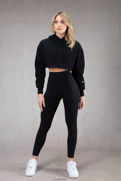 femmes forêt verte w508 sweat à capuche court parfait YoungLA vêtements A004FL1173