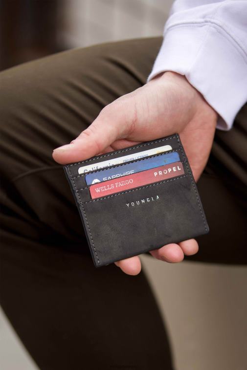 Hommes gris foncé Porte-carte exécutif 725 YoungLA accessoire A004FL985
