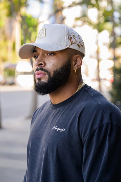 Hommes blanc cassé 918 chapeaux de branche la YoungLA vêtements A004FL963