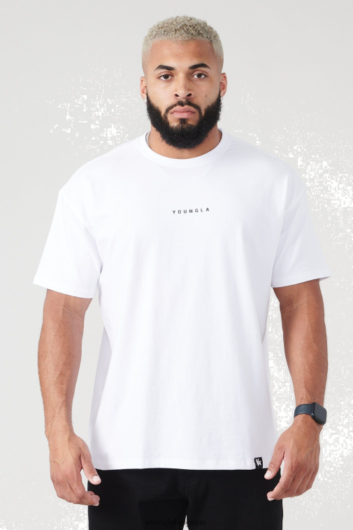 Hommes blanc 401 t-shirts essentiels avec jack été 23\' YoungLA vêtements A004FL209