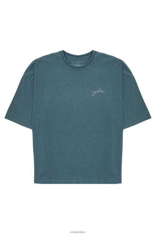 Hommes lavage parfait prune 464 t-shirts de grande taille skyline YoungLA vêtements A004FL277