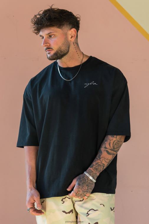Hommes lavage parfait prune 464 t-shirts de grande taille skyline YoungLA vêtements A004FL277