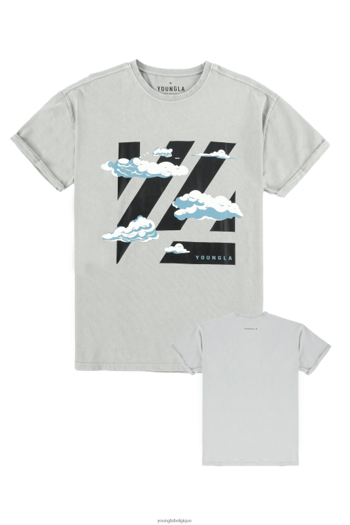 Hommes parti de bloc 452 les tee-shirts flock YoungLA vêtements A004FL270