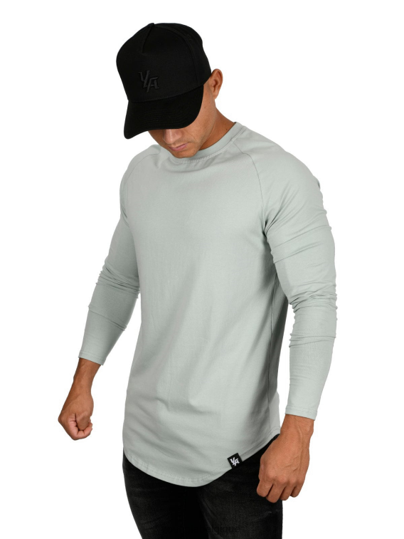 Hommes vert d\'eau 410 chemises raglan à manches longues parfaites YoungLA vêtements A004FL446