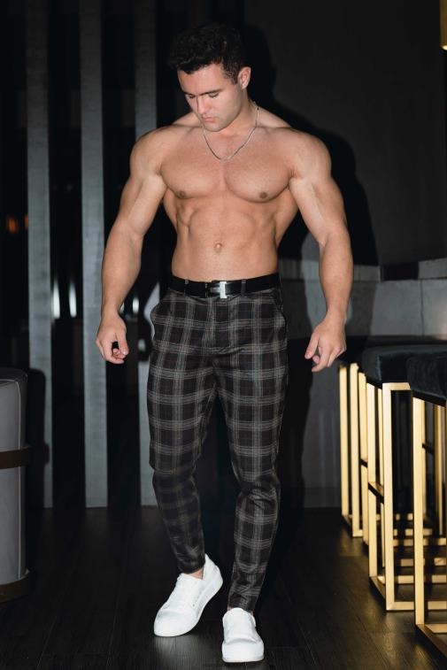 Hommes gris noir 615 nouveaux pantalons habillés YoungLA vêtements A004FL750