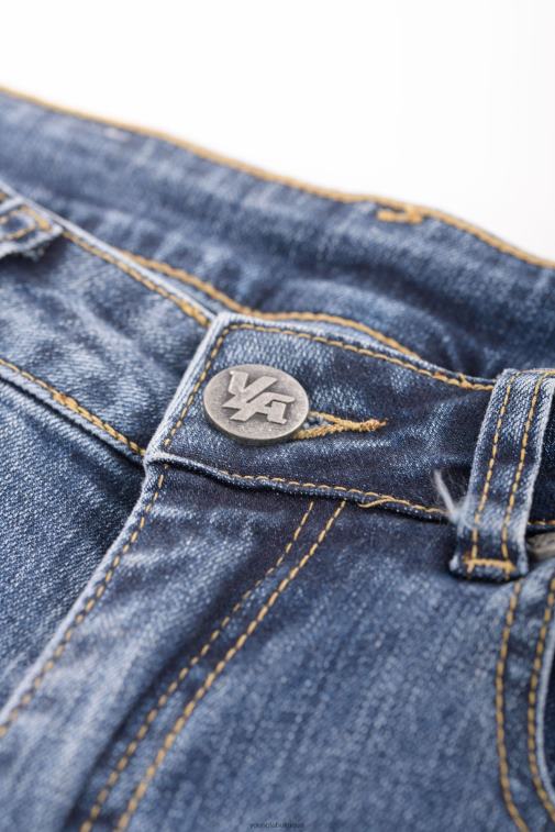 Hommes lavage bleu Jean 607 coupe slim ajustée YoungLA vêtements A004FL747