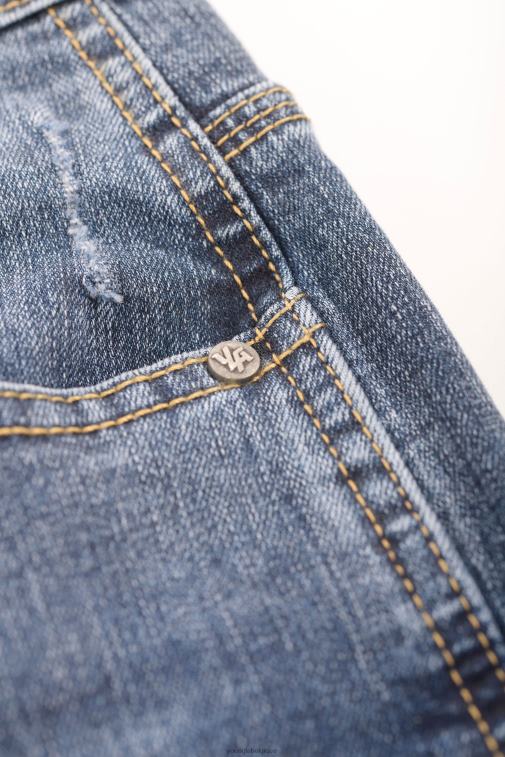 Hommes lavage bleu marine Jean 607 coupe slim ajustée YoungLA vêtements A004FL748