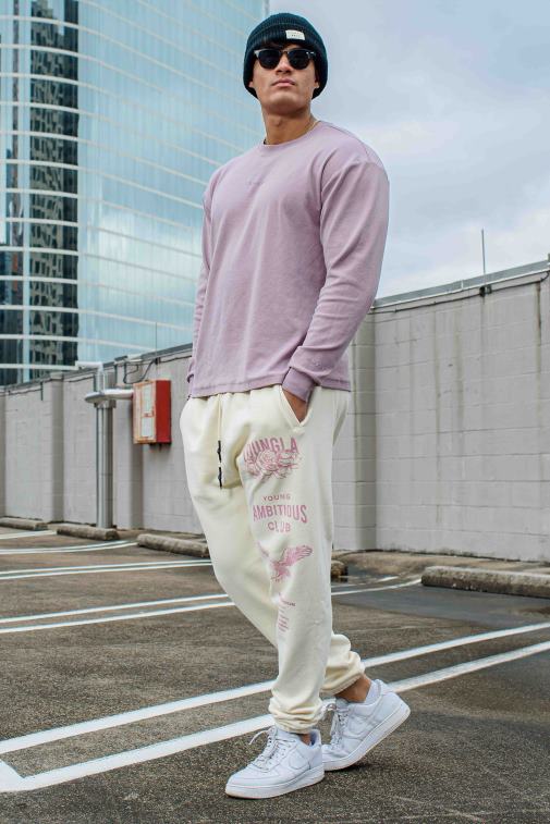 Hommes blanc cassé 233 les joggeurs immortels YoungLA vêtements A004FL844