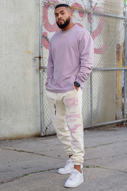 Hommes blanc cassé 233 les joggeurs immortels YoungLA vêtements A004FL844
