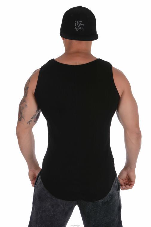 Hommes Bourgogne Réservoir nervuré à fond scoop 314 YoungLA vêtements A004FL114
