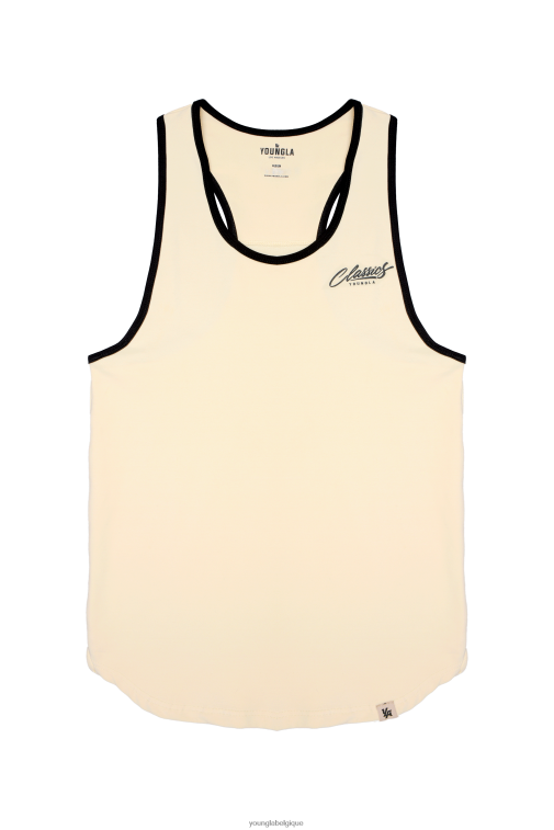 Hommes blanc cassé Réservoir à longerons 324 classiques YoungLA vêtements A004FL109