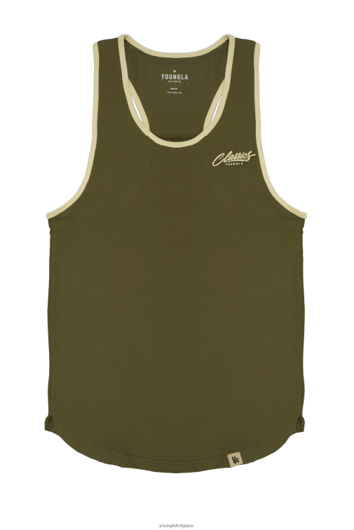 Hommes blanc cassé Réservoir à longerons 324 classiques YoungLA vêtements A004FL109