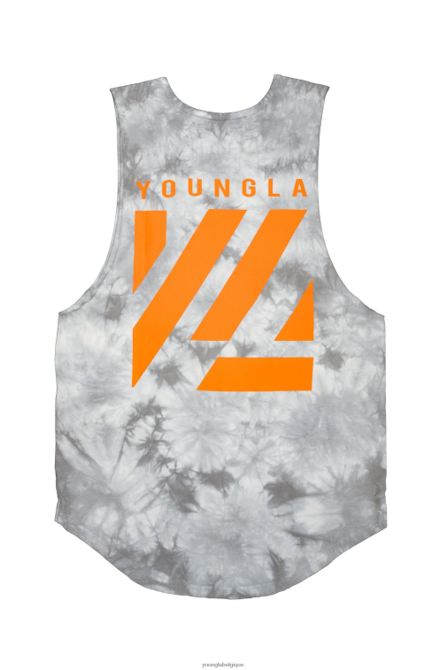 Hommes couvert 321 réservoirs coupés en blocs de teinture tie-dye YoungLA vêtements A004FL15