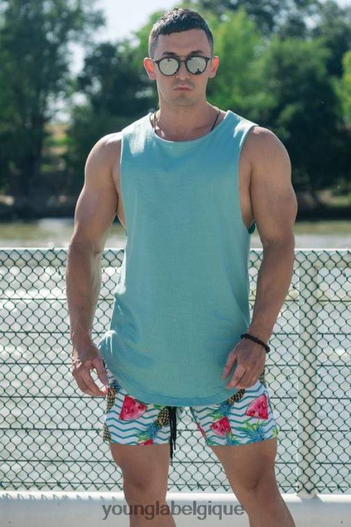 Hommes jaune pastel 308 réservoirs musculaires YoungLA vêtements A004FL88