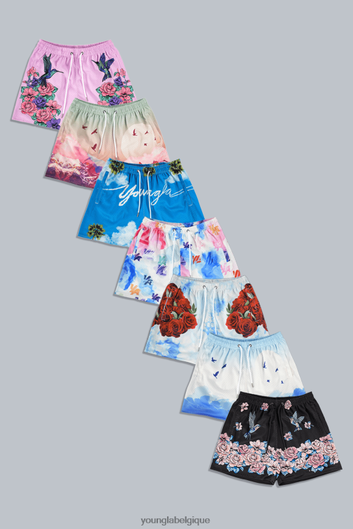 Hommes au dessus des nuages 141 le short de la fête de quartier YoungLA vêtements A004FL610