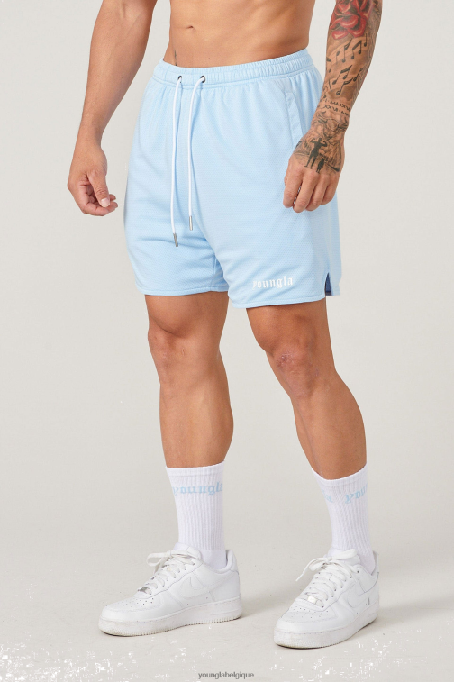 Hommes bleu caroline Ensemble short et chaussettes de jeu 134 YoungLA vêtements A004FL492